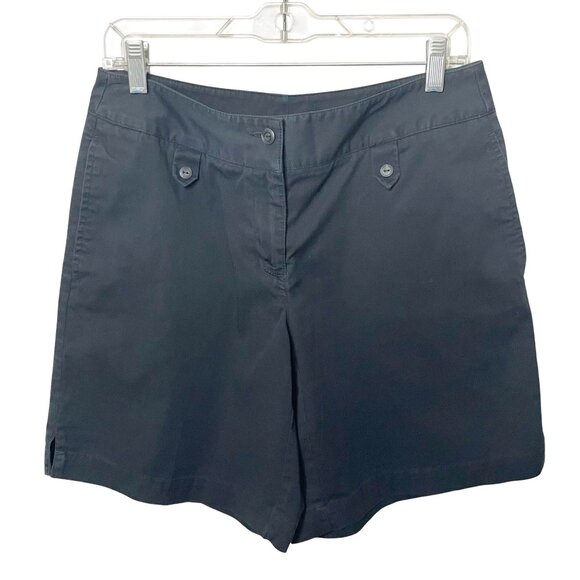 Liz Golf By Liz Claiborne Women's 6 Black Shorts Coolmax Cotton Polyester Blend - Picture 7 of 7